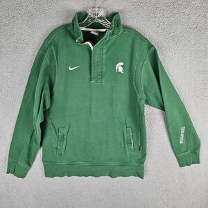 Nike Michigan State Spartans 1/4 Zip Mens Small 1/4 Zip Sweatshirt